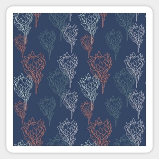 Flower pattern with tropical king proteas Sticker